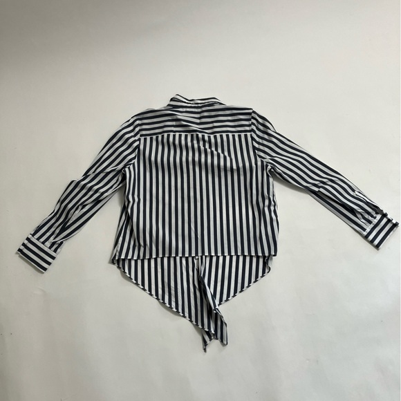 ALEX MARIE striped tie waist button down blouse - Picture 5 of 6